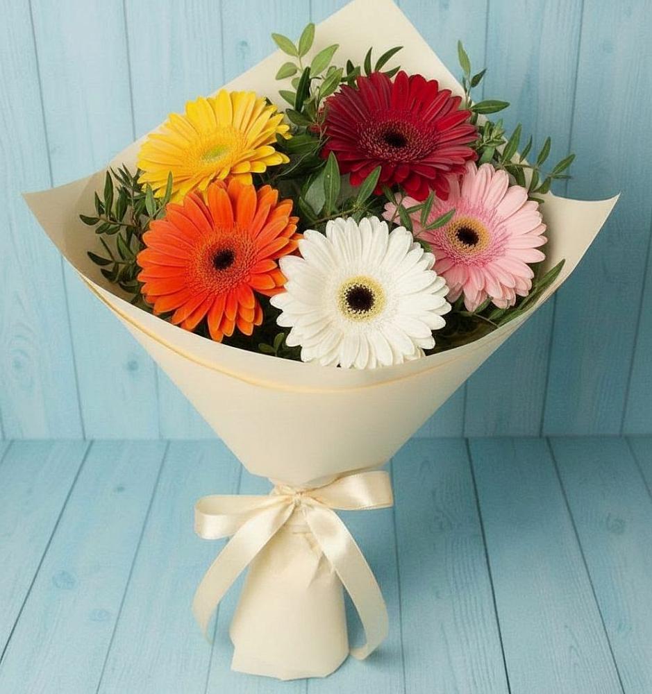 Букет цветов из: Герберы в Михайловске Свердловской области