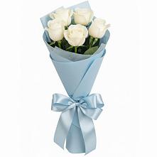 Букет 5 Белых роз Проуд #REPLACE_PRED# Михайловске Свердловской области