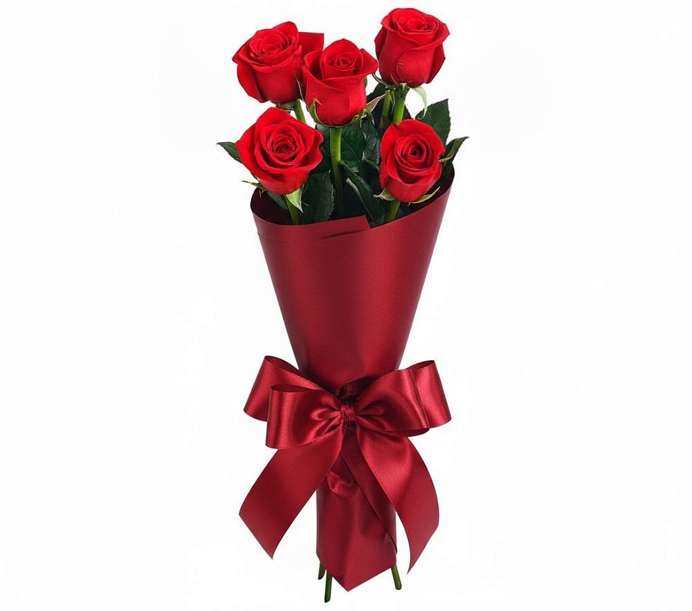 Букет 5 Красных роз Эдлесс Лав в Михайловске Свердловской области