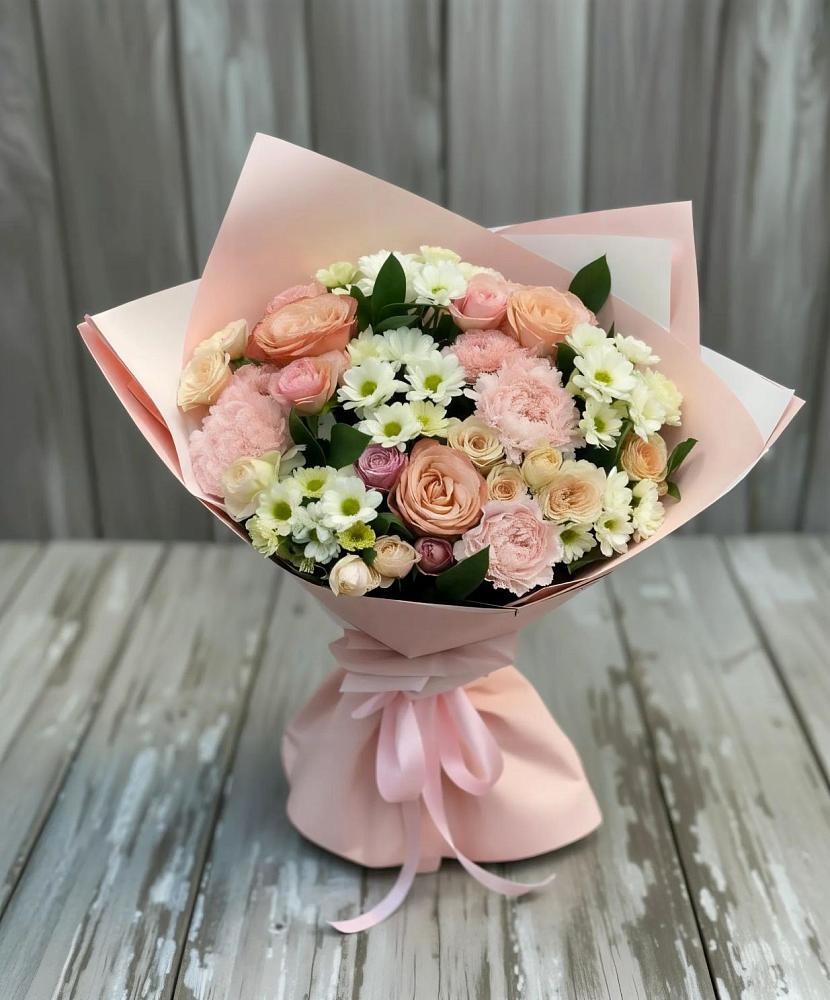 Букет цветов из: Гвоздики, Розы и Хризантемы в Михайловске Свердловской области