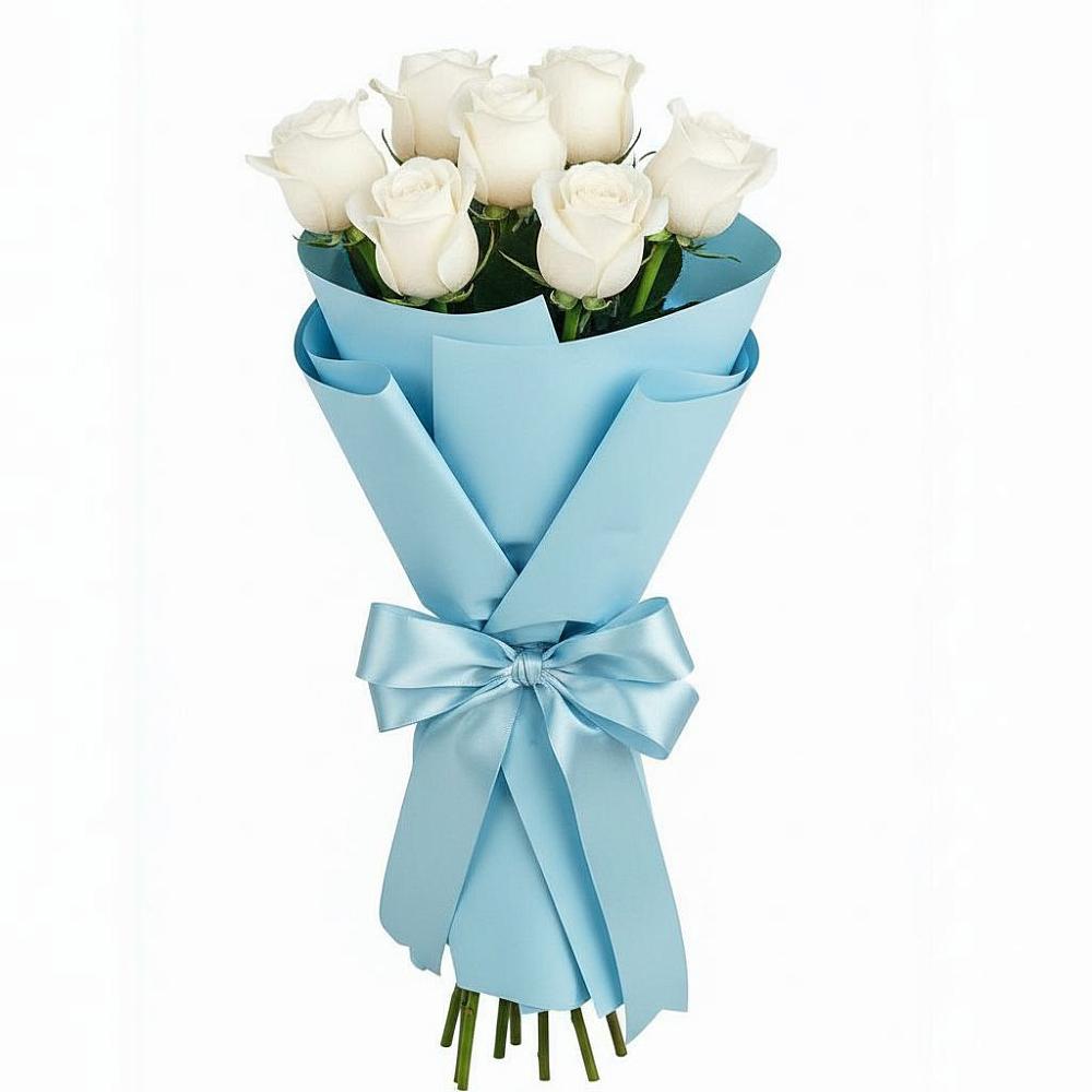 Букет 7 белых роз Проуд в Михайловске Свердловской области