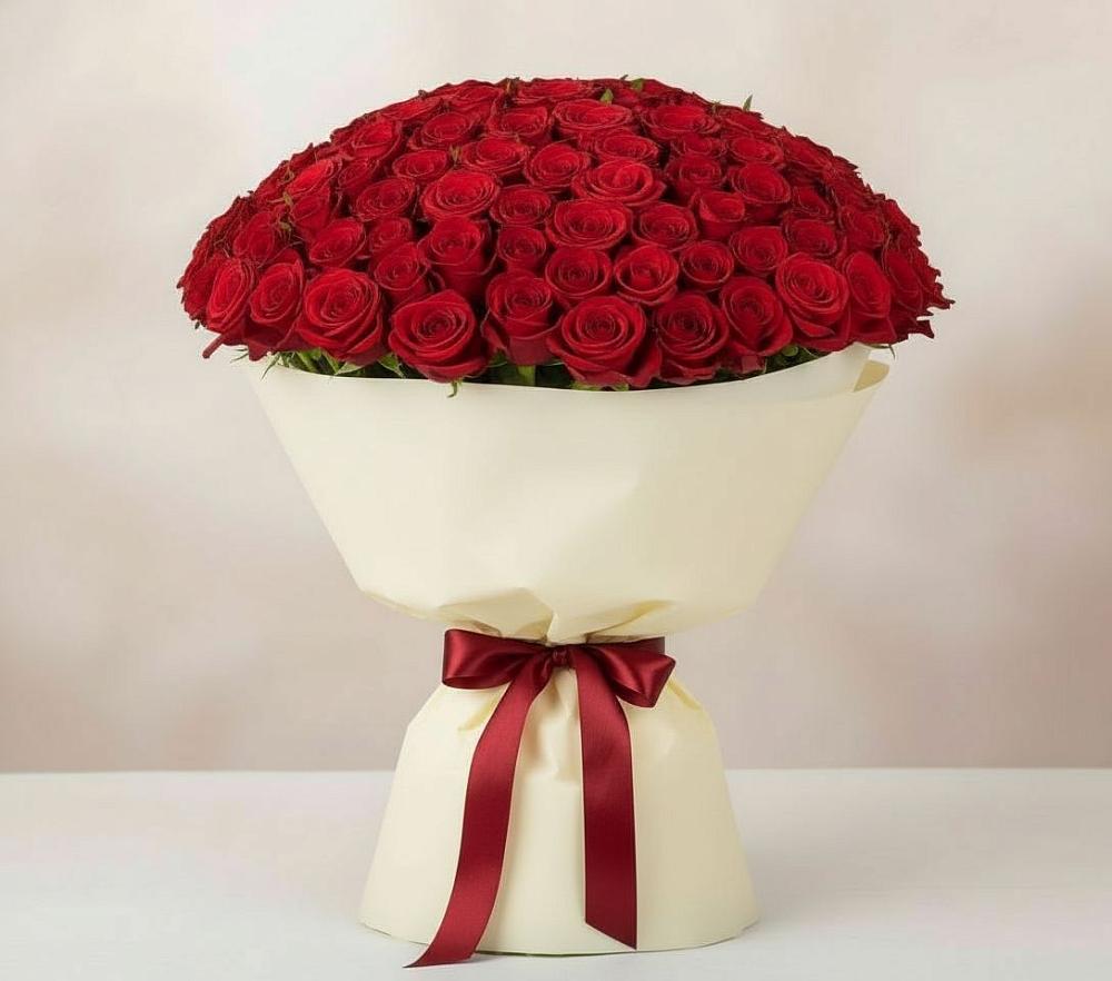 Букет 101 Красная роза Милано в Михайловске Свердловской области