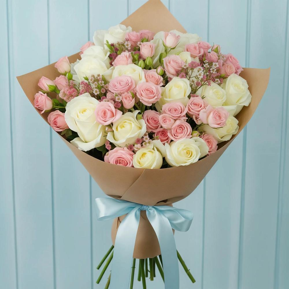 Букет цветов из: Розы в Михайловске Свердловской области