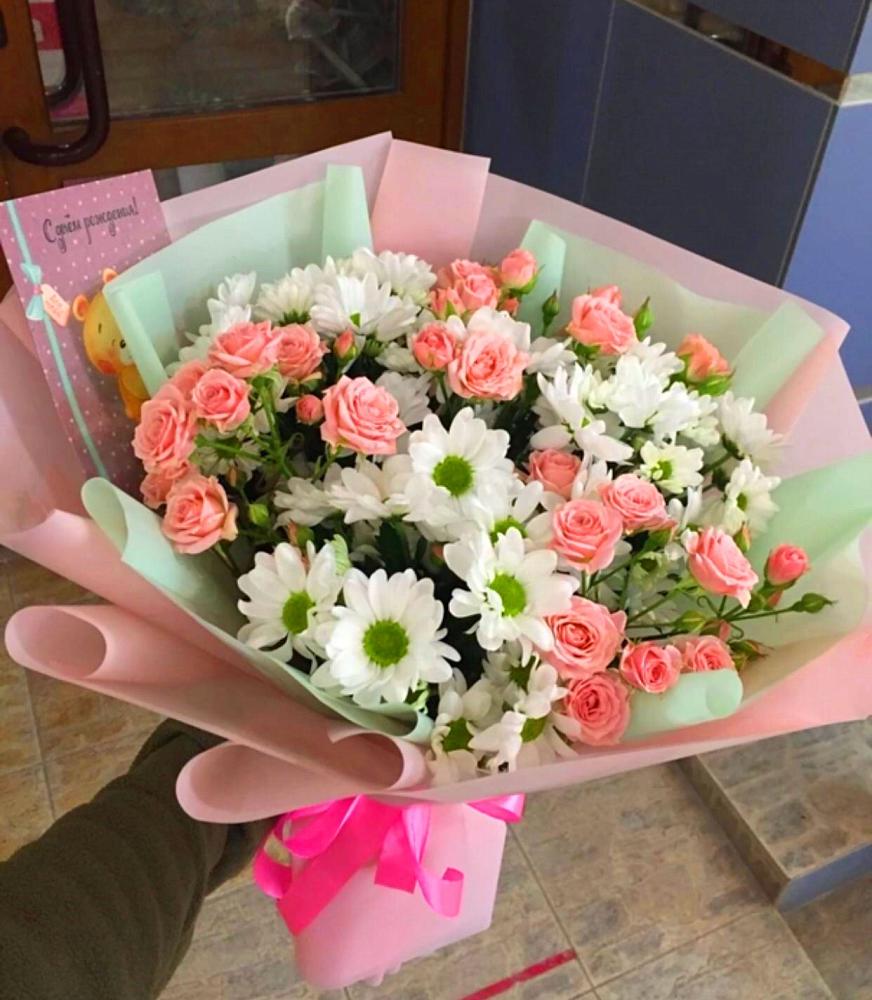 Букет цветов из: Розы и Хризантемы в Михайловске Свердловской области