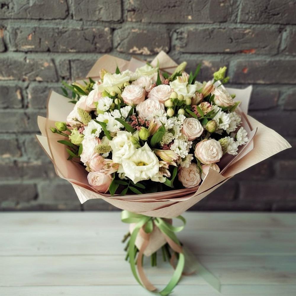 Букет цветов из: Альстромерии, Розы и Хризантемы в Михайловске Свердловской области