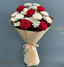 Букет цветов из:  Розы и Хризантемы в Михайловске Свердловской области