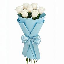 Букет 7 белых роз Проуд в Михайловске Свердловской области