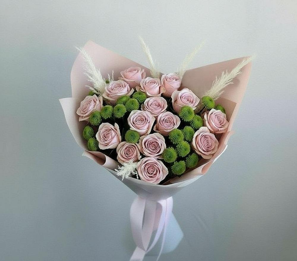 Букет цветов из: Розы и Хризантемы в Михайловске Свердловской области