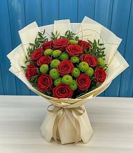 Букет цветов из:  Розы и Хризантемы в Михайловске Свердловской области