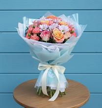 Букет цветов из:  Хризантемы и Розы в Михайловске Свердловской области