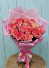 Букет 15 Розовых роз Равель в Михайловске Свердловской области