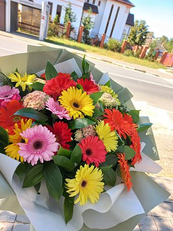 Букет цветов из: Герберы в Михайловске Свердловской области