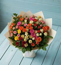 Букет Микс из разноцветных кустовых роз #REPLACE_PRED# Михайловске Свердловской области